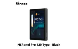 SONOFF NSPanel Pro 120 Smart Home Control Panel&comma; Integrate Zigbee Gateway with Home Security&comma; 4&period;7-inch large display with Monitoring energy use&comma; Viewing cameras&comma; Thermostat&comma; Browsing the web&lpar;Black&rpar;