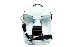 Fendi Fendiness Cyber Blue Nylon Buckle Mini Backpack Crossbody Bag