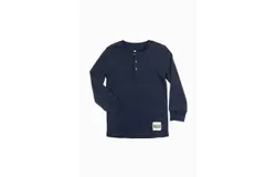 Appaman Boy&apos;s Craftsman Thermal Henley Shirt In Indigo