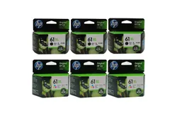 3x HP 61XL Black Ink Cartridge CH563WA &plus; 3x HP 61XL High Yield Tri-color CH564WA Original Ink Cartridge