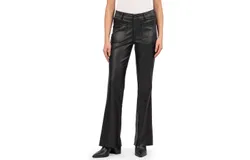 Kut From The Kloth Stella High Rise Flare Raw Hem Jeans In Black