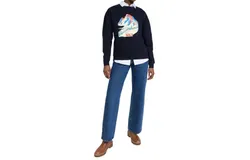 Kule Oversized Alps Sweatshirt In Navy