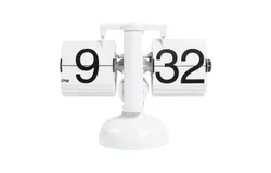 Mooas Flip Desk Clock &lpar;white&rpar;&comma; Retro Vintage Design Auto Flip Desk&sol;Home Décor Ideal for Home Office School Hotel Café