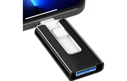 MFi Certified 256GB Flash Drive for iPhone iPad&comma; Photo Stick for External Memory Storage&comma; USB Memory Stick Thumb Drive for iPhone&sol;iPad&sol;Android&sol;PC &lpar;Black&rpar;
