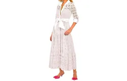 Gretchen Scott La Di Da Little Bo Peep Eyelet Dress In White