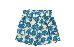 Abril Flores Mil Girls Side Pocket Shorts In Blue Bouquet