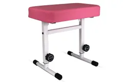 Keyboard Bench Piano Stool T Style Pink Thick Padded Cushion Seat &vert; Height Adjustable 17 to 22 inch &vert; Keyboard Chair &lpar;PU Leather&rpar;