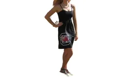 Glitter Gear University Of South Carolina Logo Swarovski Crystal Dress In Black