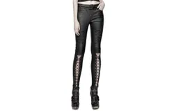 Western F&period;a&period;s&period;h&period;i&period;o&period;n Leather Lace Front Legging In Matte
