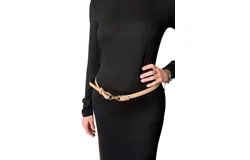 W&period; Kleinberg Semi Matte Calf Belt In Taupe