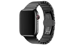 apple Watch Solid stainless steel bead strap apple watch9 bow buckle metal strap  38&sol;40&sol;41mm black