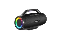 Tronsmart Bang Max Portable Bluetooth Speaker&comma; 130W Powerful Loud Speaker with Deep Bass&comma; Party Sync&comma; IPX6 Waterproof&comma; 24H Playtime&comma; Customized EQ & Light Show&comma;Portable Speaker with Handle for Outdoor &lpar;black&rpar;
