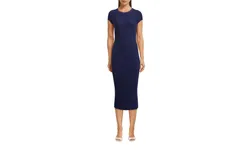 Enza Costa Rib Dress In Atlantic
