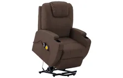 Stand up Massage Chair Brown Faux Leather
