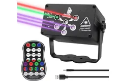 RGB Luz de Fiesta Láser&comma; Luces de Escenario Activadas por Voz&comma; Luces de Fiesta Disco&comma; Laser Proyector Luces&comma; Luces DJ&comma; 6 Cabezales de Lámpara y 120 Combinaciones de Patrones&period;