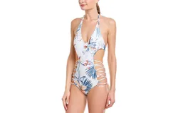 L&ast;space Fire Tripp Strappy Halter One Piece In Birds Of Paradise