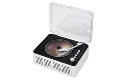Gueray CD Player with HiFi Stereo Sound Vintage CD Player Bluetooth CD Raido Player with Speakers & FM Radio Retro Support USB & AUX Playback for Audio Books&comma;White