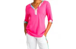 Berek Tie Dye Mixer Tee In Hot Pink