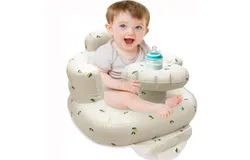 Baby Inflatable Seat with Tray for Babies 3-36 Months&comma; Built in Air Pump&comma; Baby Support Seat Summer Toddler Chair for Sitting Up&comma; Baby Shower Chair Floor Seater&comma; Infant Back Support Sofa