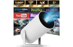Mini Projector with WIFI 6 and Bluetooth-&lpar;White&rpar; HY300