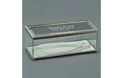 Creative Gifts International Rectangular Glass Box With Hinged Cover In Clear