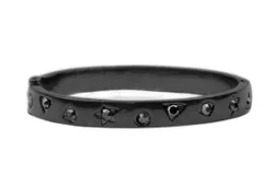 Marlyn Schiff Multi Shape Metal Hinge Bangle In Hematite