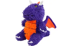 MIGHTYMicrofiber BallMediumDragon – Made with Squeaker Balls and Minimal Stuffing&period; Strong & Tough&period; Interactive Play&period; Dog Toy Machine Washable & It Floats&period; &lpar;Purple&rpar;