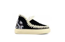 Mou Women&apos;s Bold Eskimo Sneaker With Crochet Heel In Black Combo