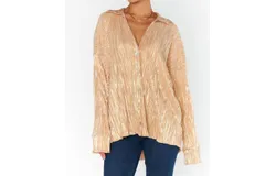 Show Me Your Mumu Christmas Dinner Satin Top In Gold