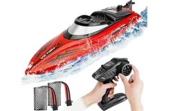 RC Boat Toy Boat HJ811 Water Toys 2&period;4G Racing Boat Lights Speed 25km&sol;h High Speed Speed Boat for Lake Pool