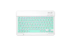 Bluetooth Wireless Keyboard and Mouse Combo&comma;Ultra-Slim Ergonomic Small Rechargeable Bluetooth Keyboard Mouse Set for Apple iPad iPhone Samsung Tablet Phone Android PC Computer Mac Smartphone-blue  10 "single keyboard