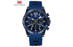MINI FOCUS sports watch casual men's watch waterproof quartz watch multi-function luminous men's watch 0349G-blue
