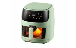 Visual air fryer Touch screen Home kitchen large capacity electric fryer-green