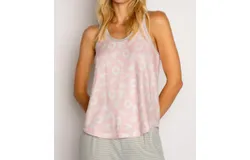 Pj Salvage Live Life Gratefully Tank Top In Pink Dream