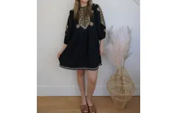 Nibi Scout Mini Dress In Black