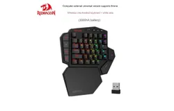 Redragon K585 wireless one-handed mechanical keyboard PlayerUnknown&apos;s Battlegrounds left-hand notebook desktop small keyboard mute&comma; black computer peripheral universal&sol;wireless white axis