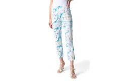 Joseph Ribkoff Watercolor Print Pants In Multi