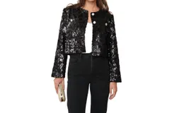 Choklate Paris Sequin Tweed Jacket In Black