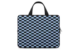 Black Aqua Yellow Checkerboard Pattern Laptop Bag Women Man 10 12 13 15 17 Inch Office Notebook Travel Computer Handbag Waterproof Bag Notebook Cover