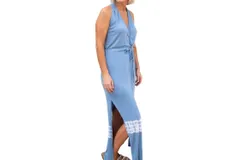 Endless Blu&period; Where Would We Be Maxi Dress In Blue Tie Dye