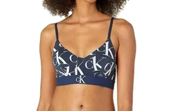 Calvin Klein Plush 8&period;25 Lightly Lined Bralette In Blue Shadow