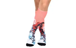 Alpine Racer Pattern CoolMax Socks&comma; Nature Collection for Men & Women Eco-Friendly Colorful Crew Socks