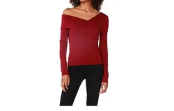 Bobi Asymmetric Wrap Top In Pinot