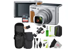 Canon PowerShot SX740 Digital Camera w&sol;40x Optical Zoom & 3" Tilt LCD - 4K VIdeo&comma; Wi-Fi&comma; NFC&comma; Bluetooth Silver &plus; SanDisk 64GB Ultra SDXC UHS I Memory Card &plus; Neoprene Compact Protective Carrying Case &plus; Cleaning Kit &plus; USB 2&period;0 Type-C microSD & SD Card Reader