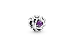 Charm Pandora Círculo Eternidad Morado Joya Original 790065C02 &vert; Joyería De Lujo Para Mujer &vert; Ideal Para Regalo Elegante &vert; Compatible Con Charms Pandora