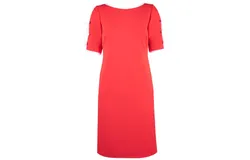 Shelby & Palmer Women&apos;s Crepe Short Sleeve Sheath Dress In Goji Berry White