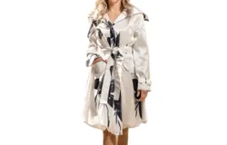 Samuel Dong Bubble Trench Coat In Black&sol;white