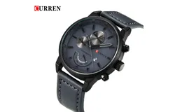 CURREN New Brand Fashion Quartz Men Watch PU Leather W&sol;