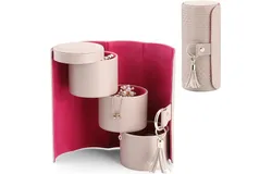 Small Jewelry Case Box&comma; Travel Essential Accessories for Women&comma; Gifts for Travelers Couples Mom Friends