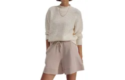 Varley Franco Knit Sweater In Egret
